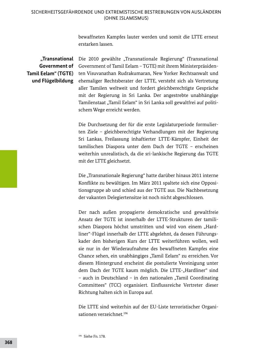 Seite 367 des Verfassungsschutzbericht 2011 Bund
