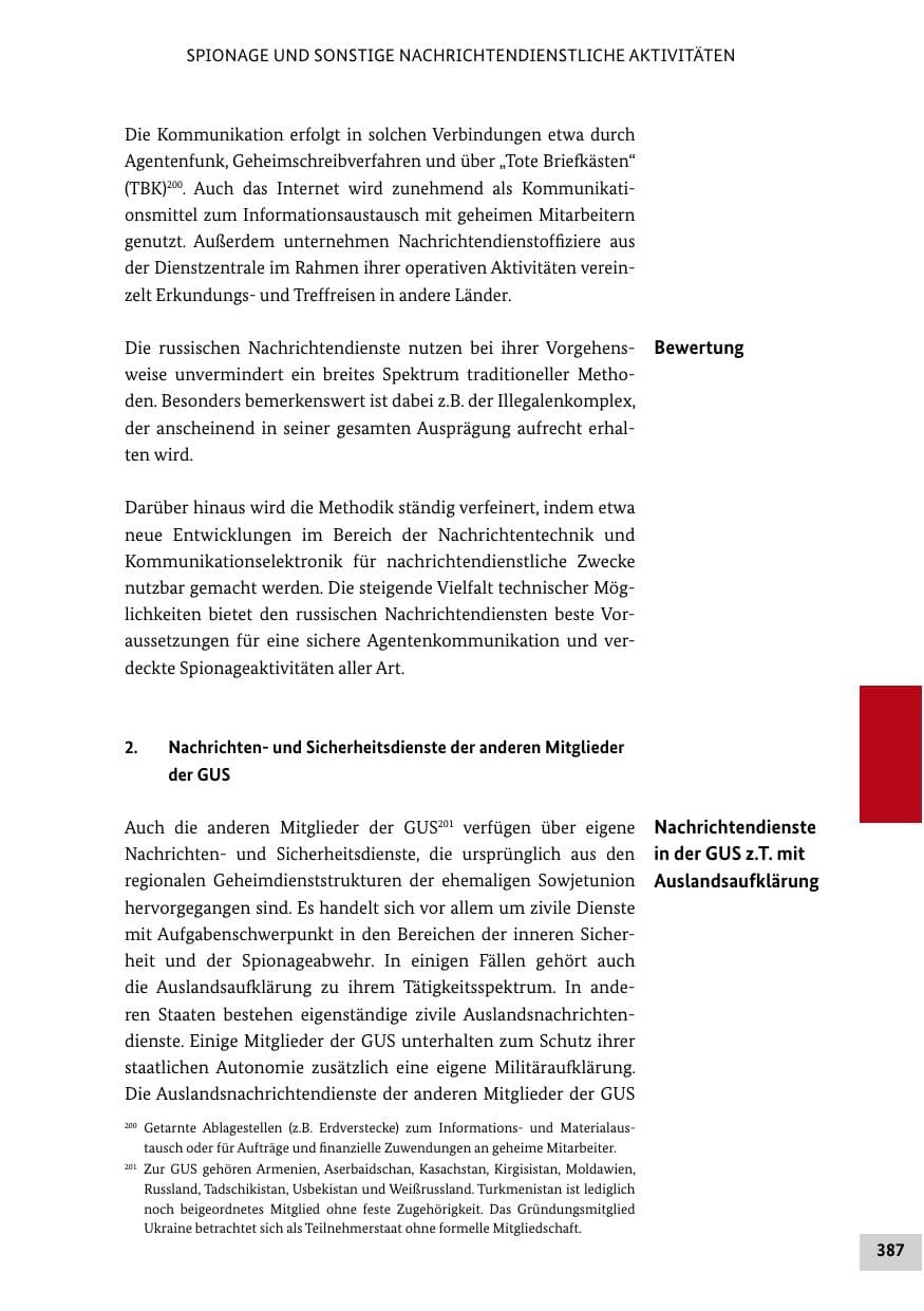 Seite 386 des Verfassungsschutzbericht 2011 Bund