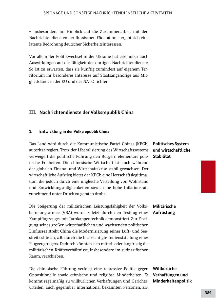 Seite 388 des Verfassungsschutzbericht 2011 Bund