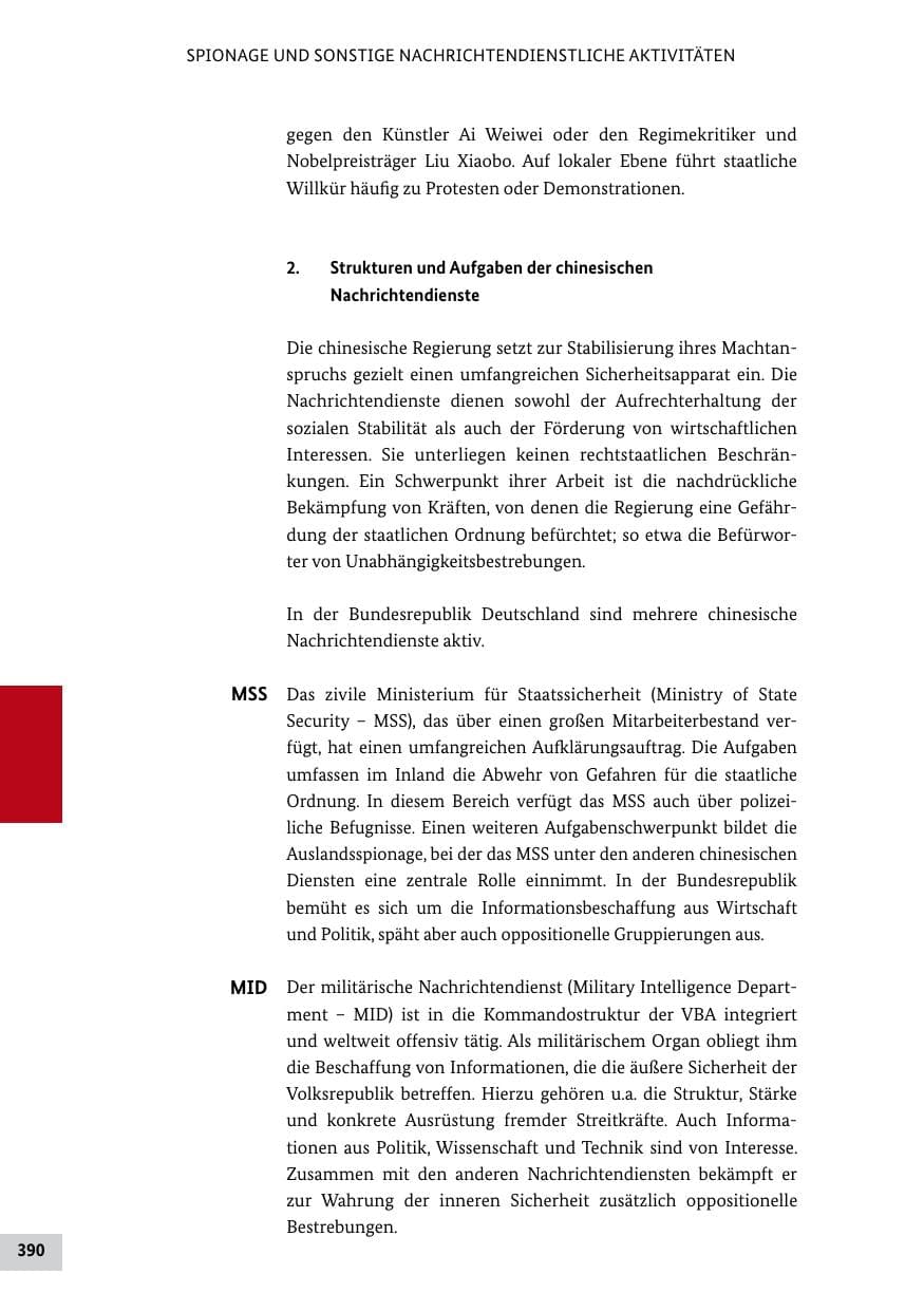 Seite 389 des Verfassungsschutzbericht 2011 Bund