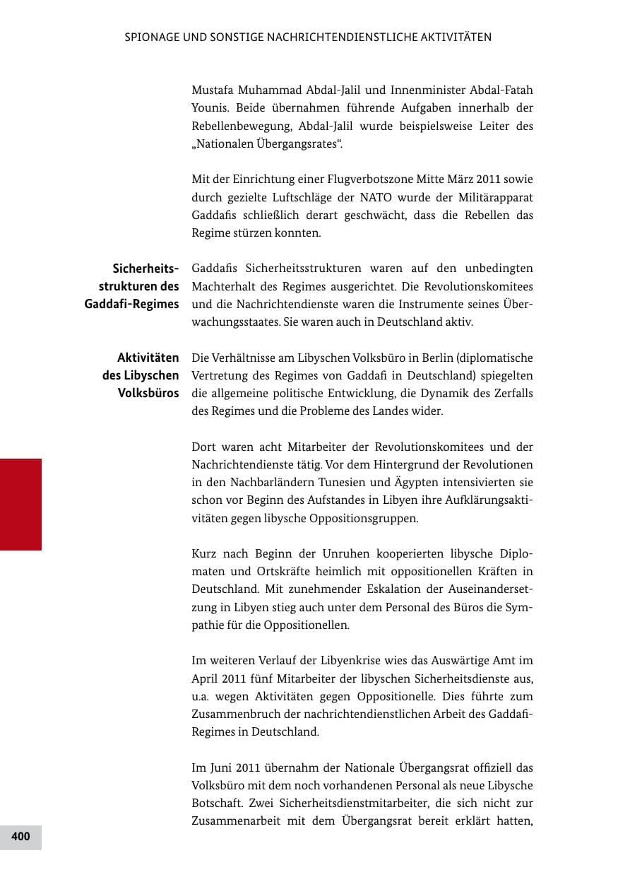 Seite 399 des Verfassungsschutzbericht 2011 Bund