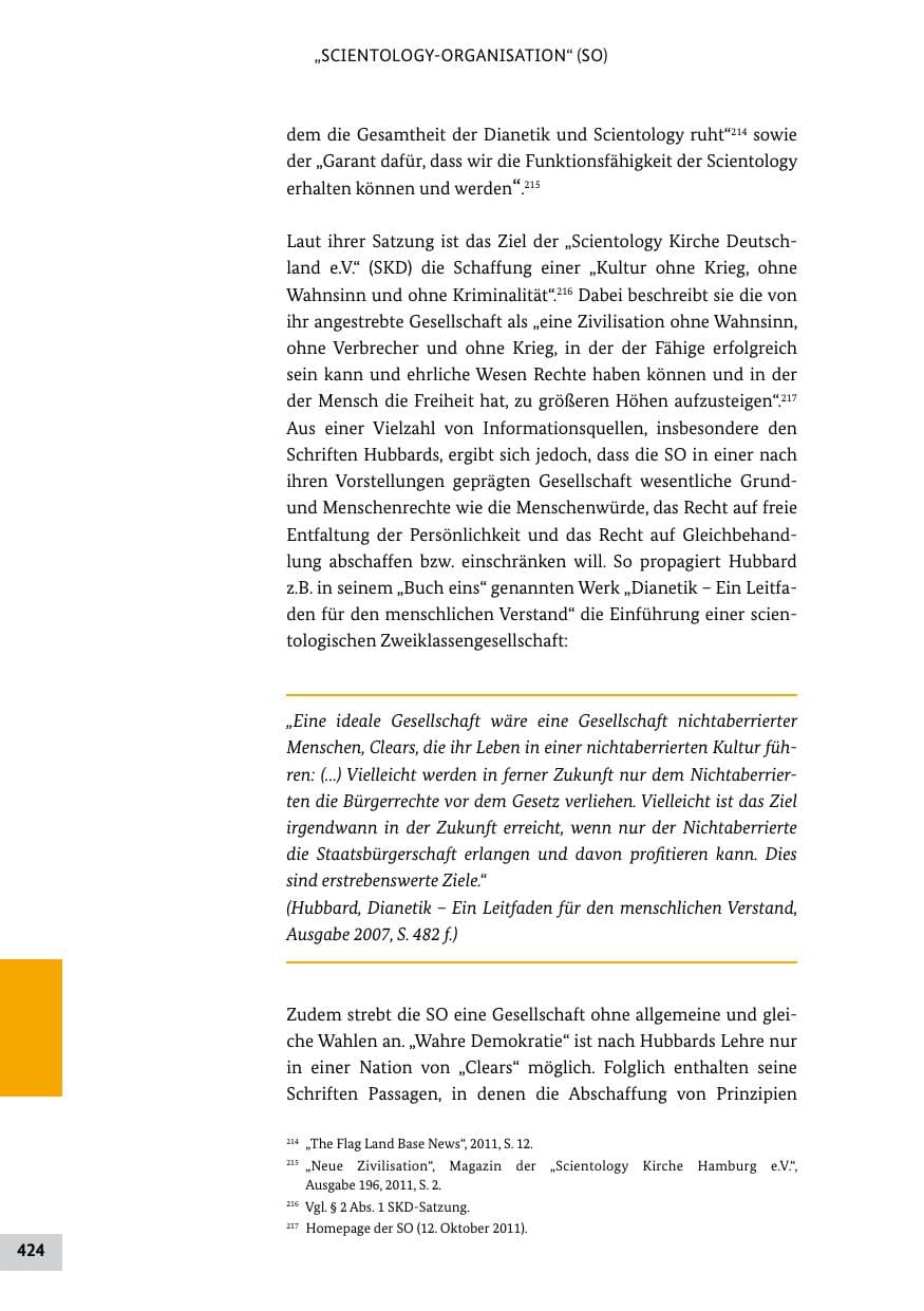 Seite 423 des Verfassungsschutzbericht 2011 Bund