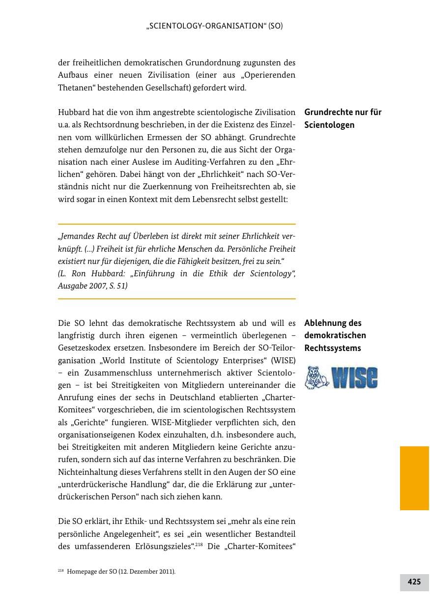 Seite 424 des Verfassungsschutzbericht 2011 Bund