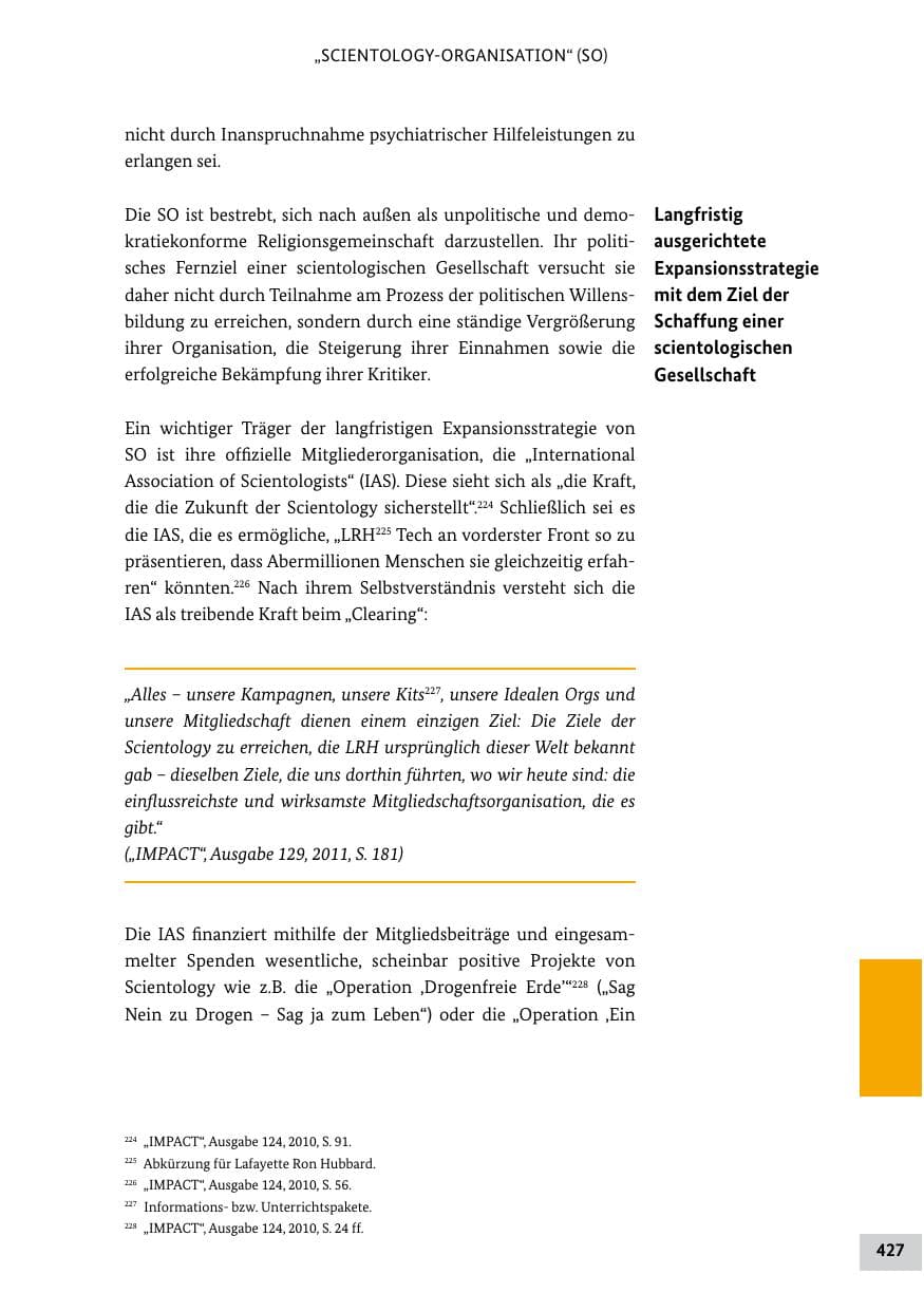 Seite 426 des Verfassungsschutzbericht 2011 Bund