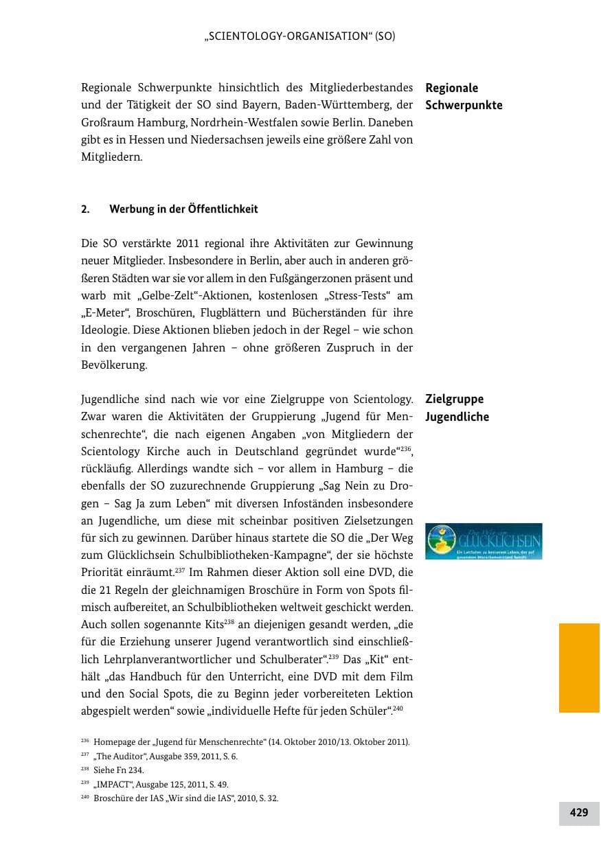 Seite 428 des Verfassungsschutzbericht 2011 Bund