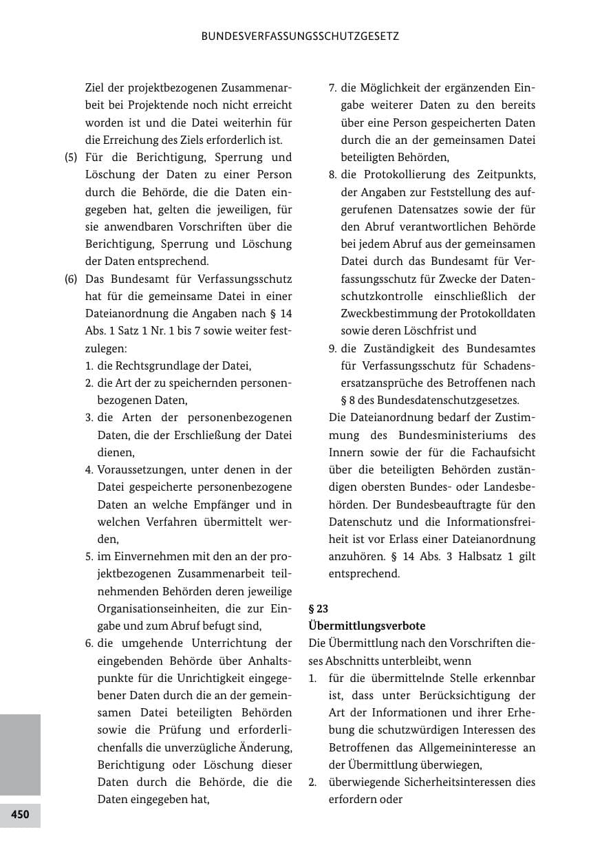 Seite 449 des Verfassungsschutzbericht 2011 Bund