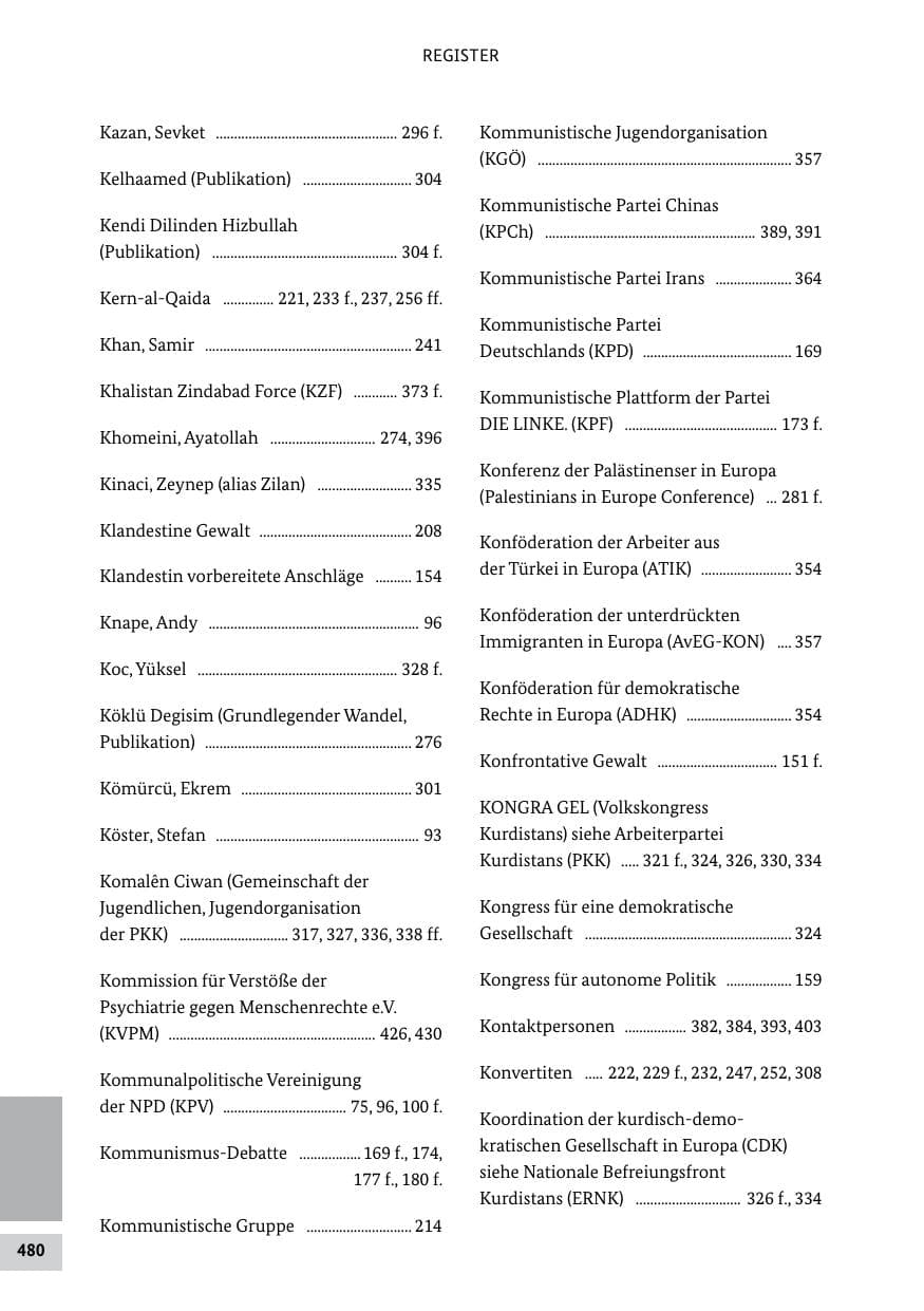 Seite 479 des Verfassungsschutzbericht 2011 Bund