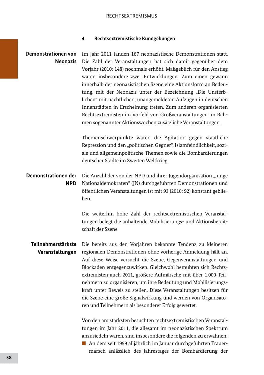 Seite 57 des Verfassungsschutzbericht 2011 Bund