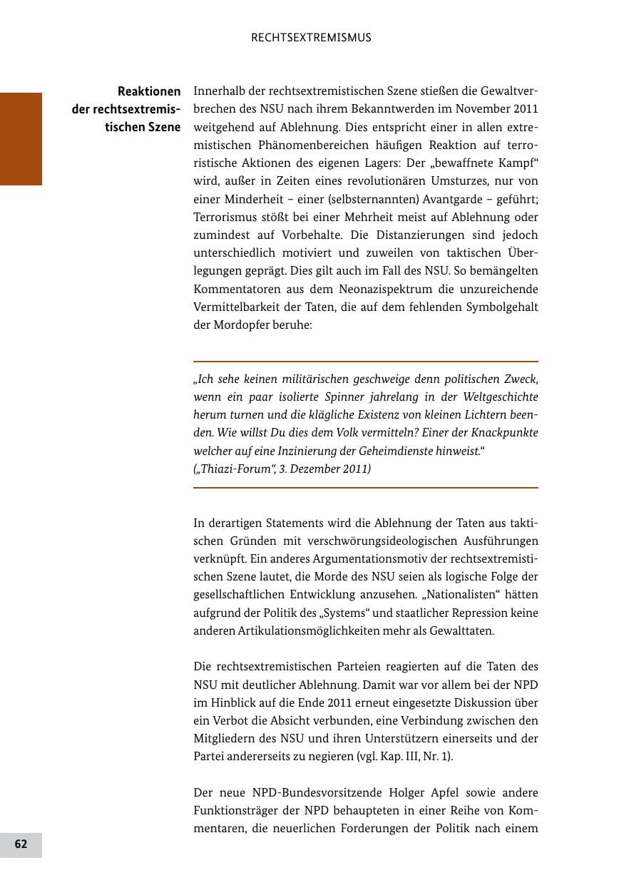 Seite 61 des Verfassungsschutzbericht 2011 Bund
