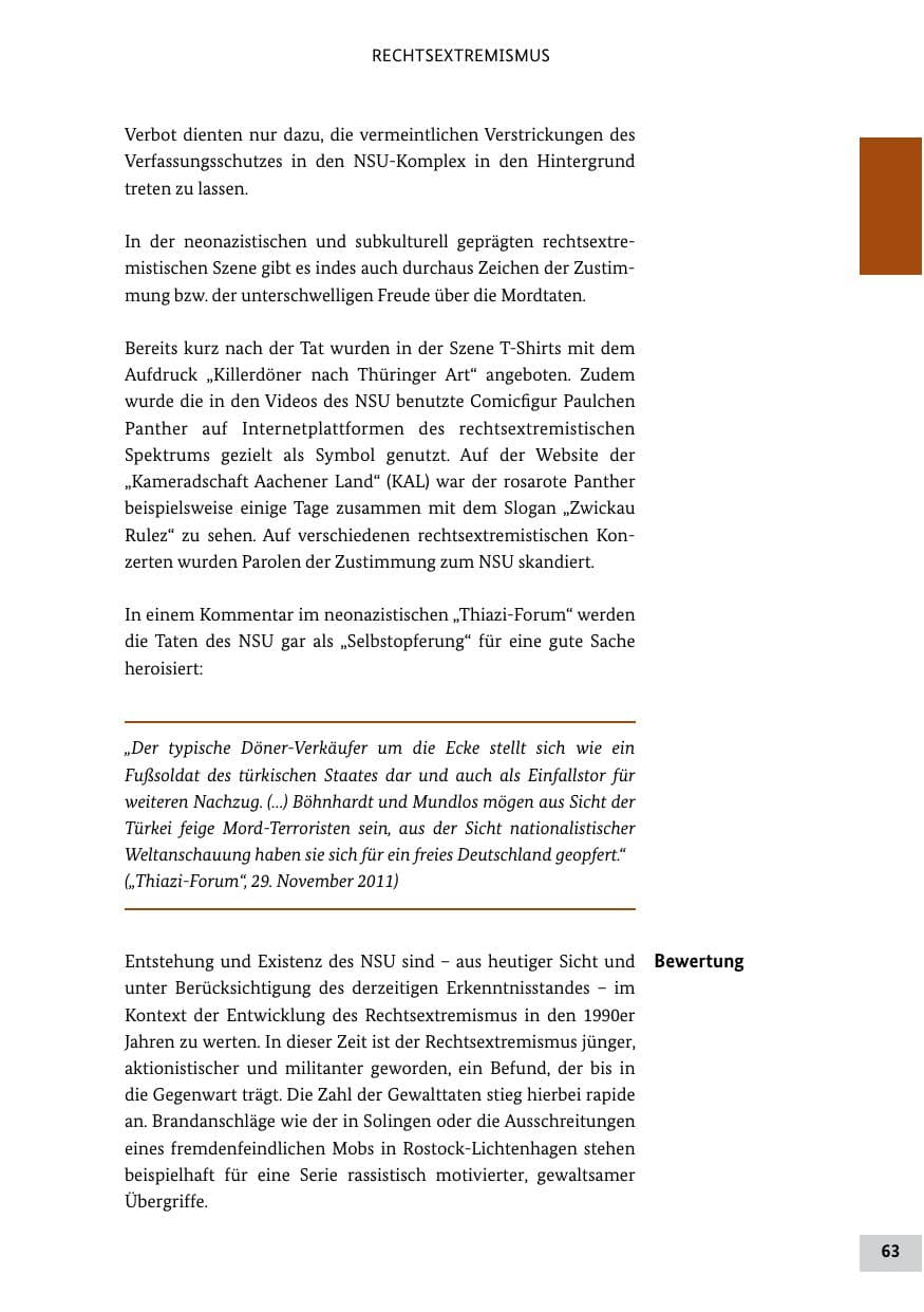 Seite 62 des Verfassungsschutzbericht 2011 Bund