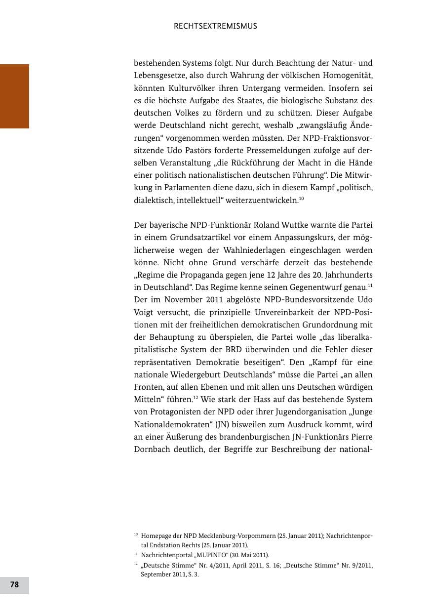 Seite 77 des Verfassungsschutzbericht 2011 Bund
