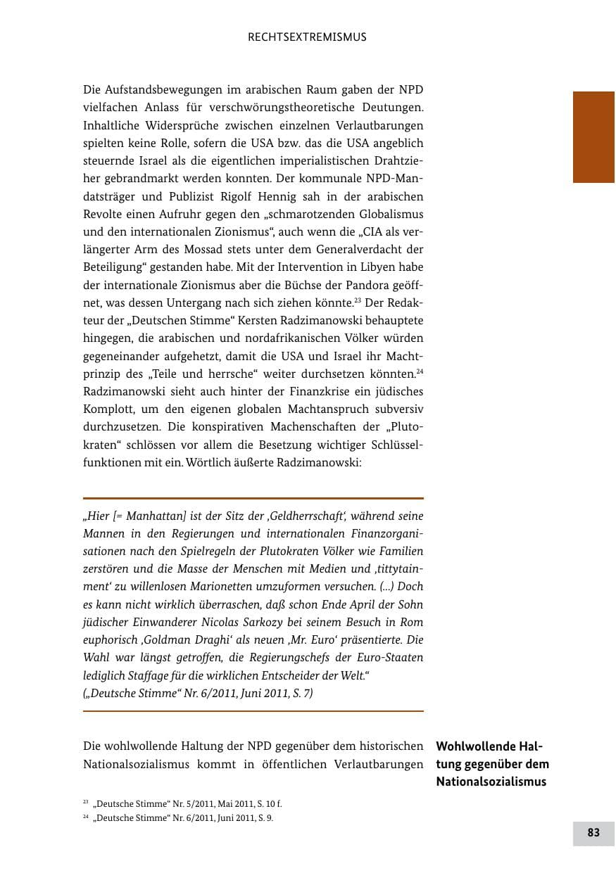 Seite 82 des Verfassungsschutzbericht 2011 Bund