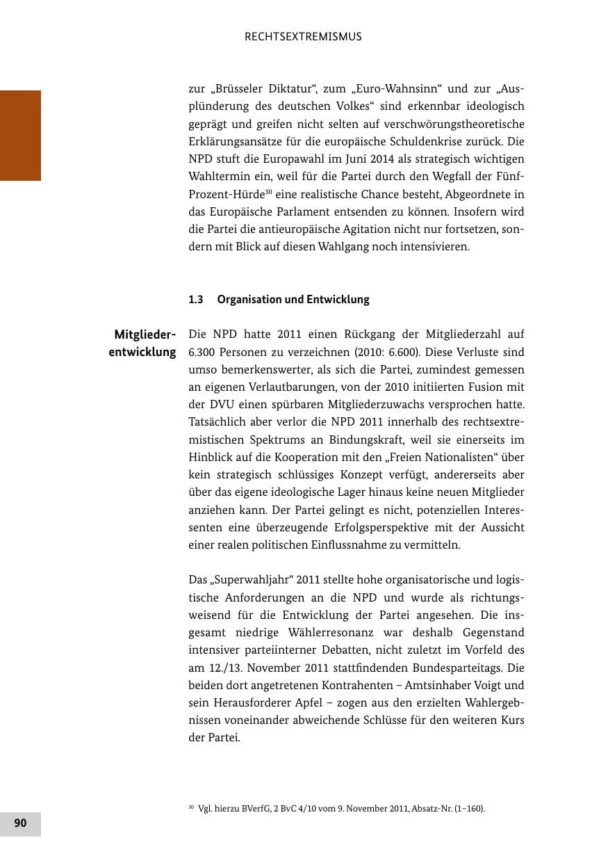 Seite 89 des Verfassungsschutzbericht 2011 Bund