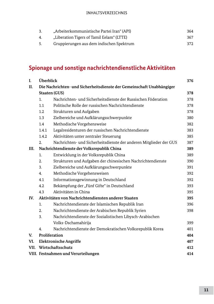 Seite 10 des Verfassungsschutzbericht 2011 Bund