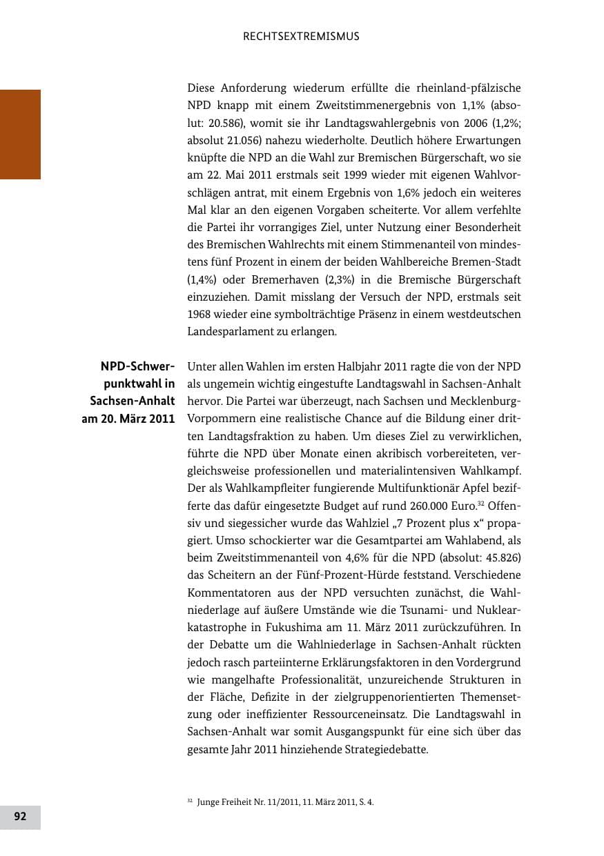 Seite 91 des Verfassungsschutzbericht 2011 Bund