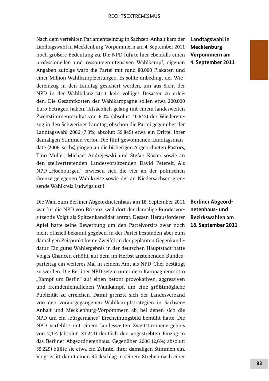 Seite 92 des Verfassungsschutzbericht 2011 Bund