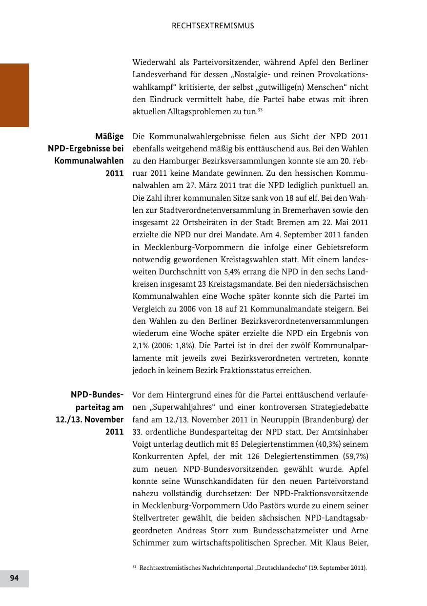 Seite 93 des Verfassungsschutzbericht 2011 Bund