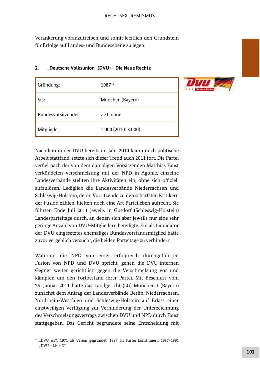 Seite 100 des Verfassungsschutzbericht 2011 Bund