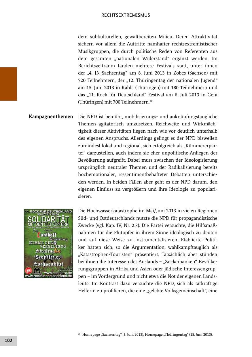 Seite 101 des Verfassungsschutzbericht 2013 Bund