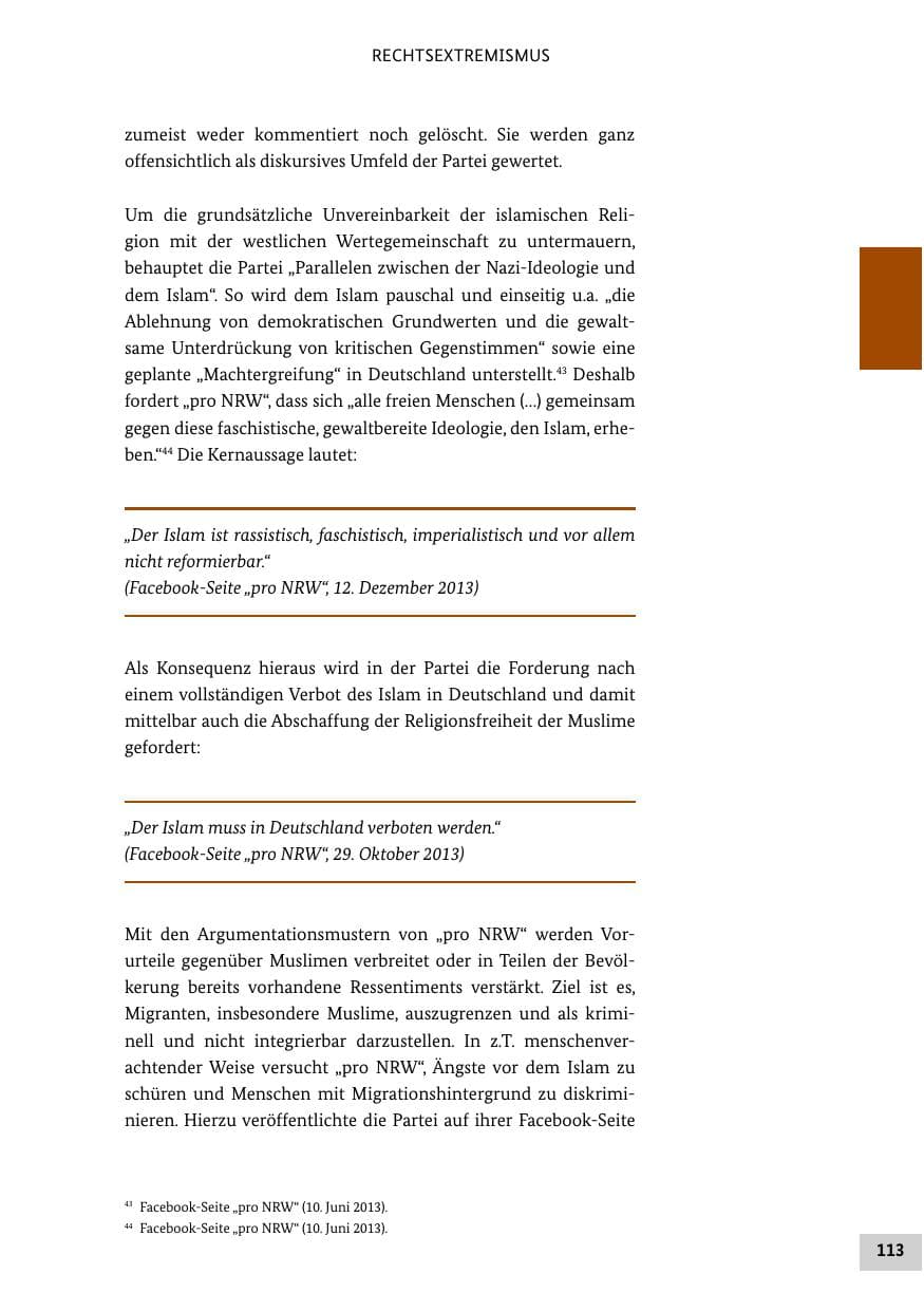 Seite 112 des Verfassungsschutzbericht 2013 Bund