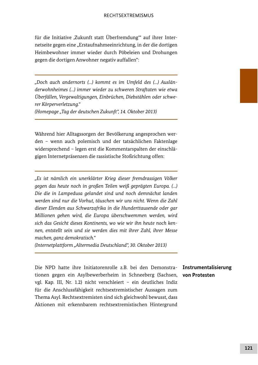Seite 120 des Verfassungsschutzbericht 2013 Bund