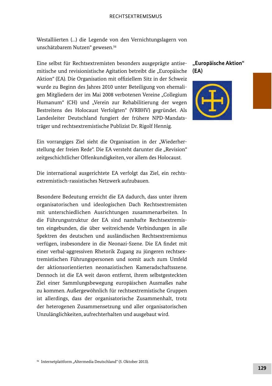 Seite 128 des Verfassungsschutzbericht 2013 Bund