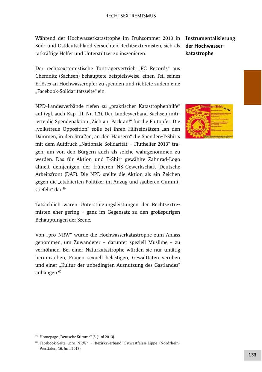 Seite 132 des Verfassungsschutzbericht 2013 Bund