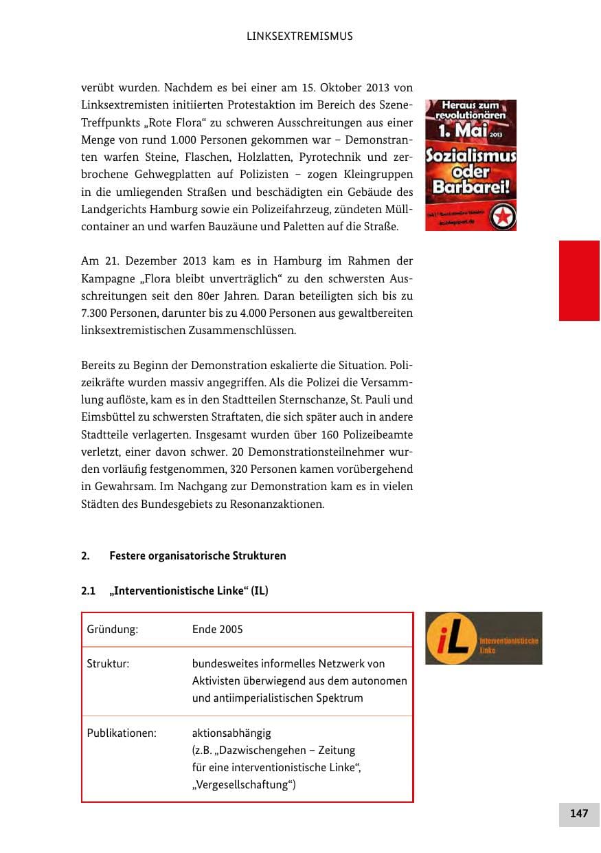 Seite 146 des Verfassungsschutzbericht 2013 Bund