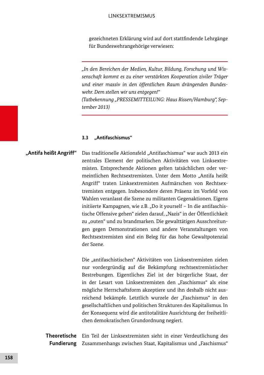 Seite 157 des Verfassungsschutzbericht 2013 Bund