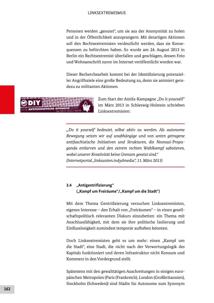 Seite 161 des Verfassungsschutzbericht 2013 Bund
