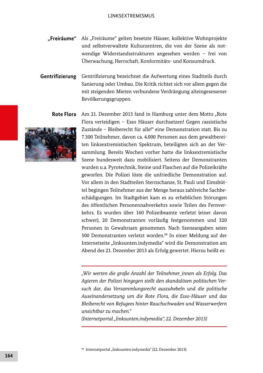 Seite 163 des Verfassungsschutzbericht 2013 Bund