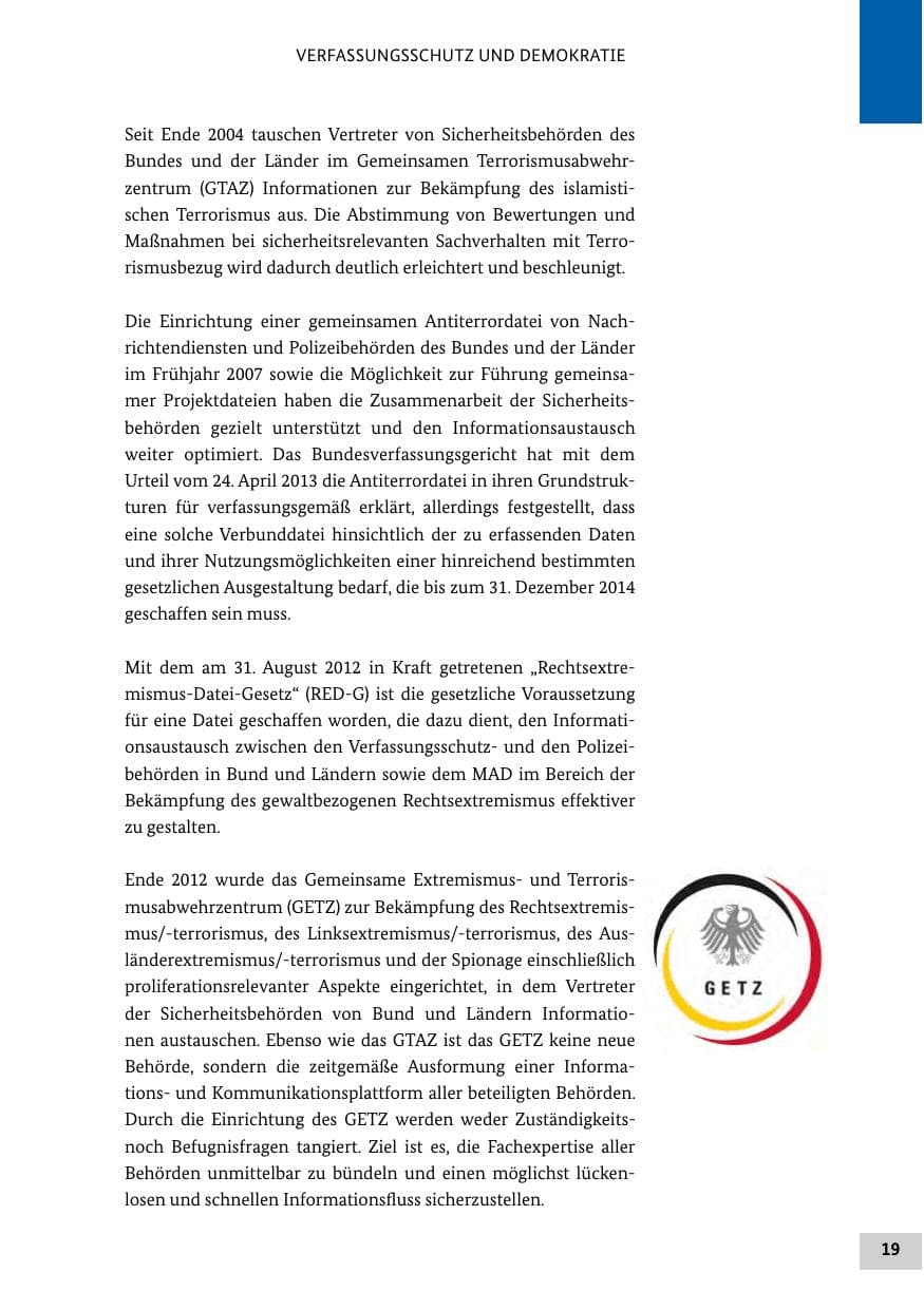 Seite 18 des Verfassungsschutzbericht 2013 Bund
