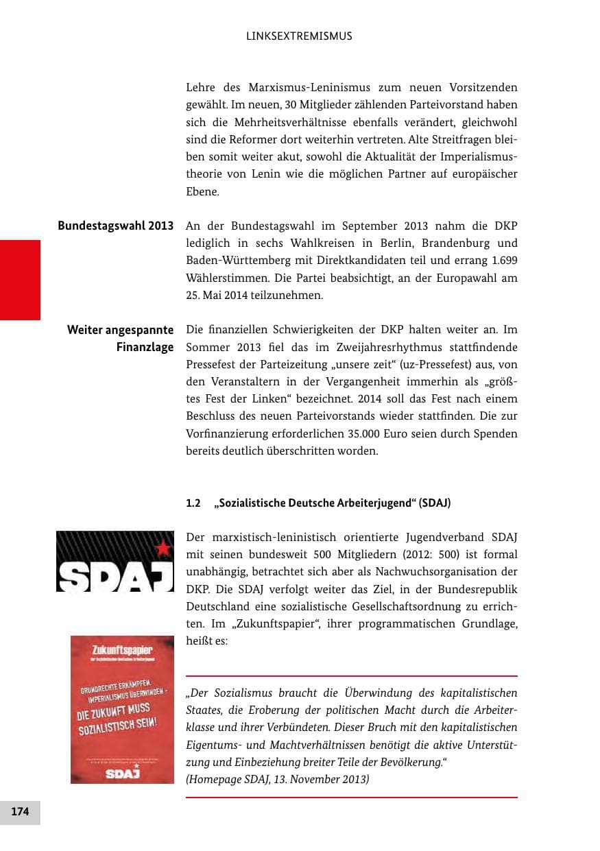 Seite 173 des Verfassungsschutzbericht 2013 Bund