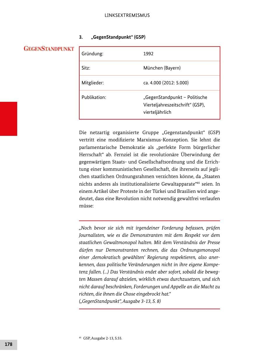 Seite 177 des Verfassungsschutzbericht 2013 Bund