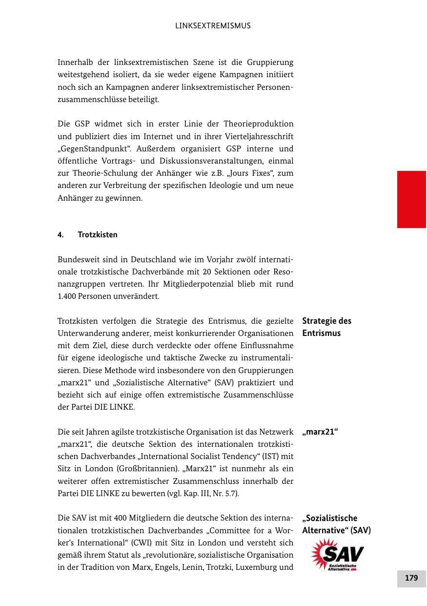 Seite 178 des Verfassungsschutzbericht 2013 Bund