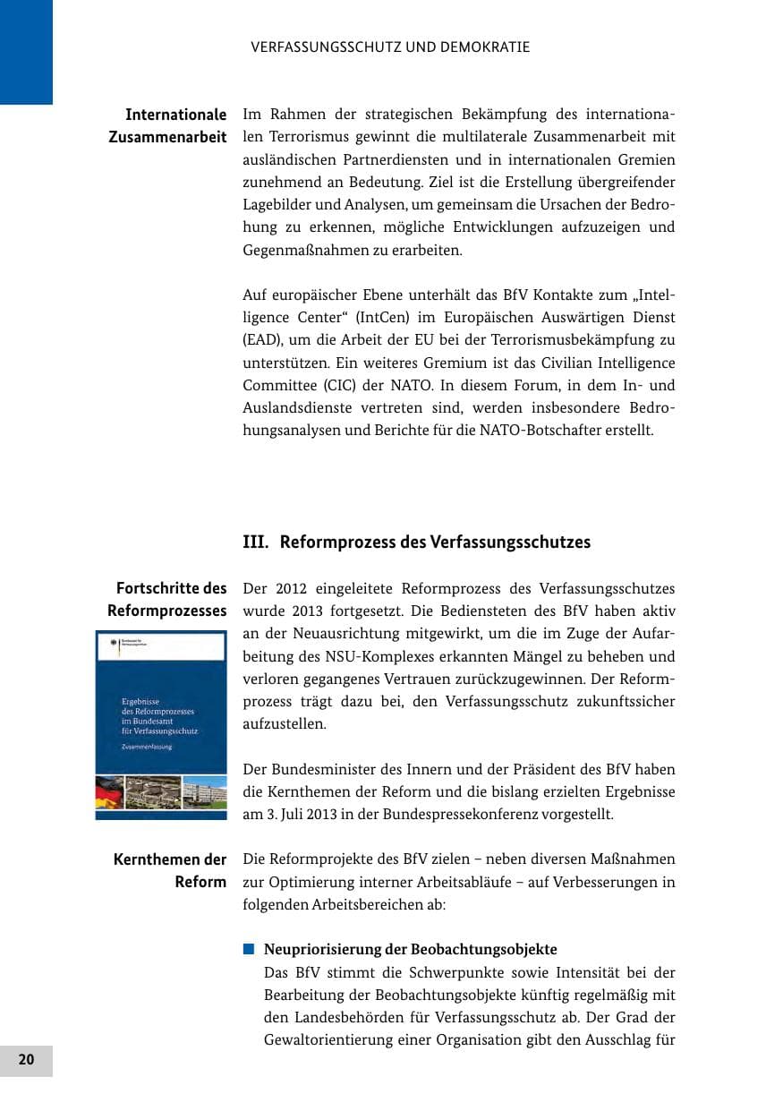 Seite 19 des Verfassungsschutzbericht 2013 Bund