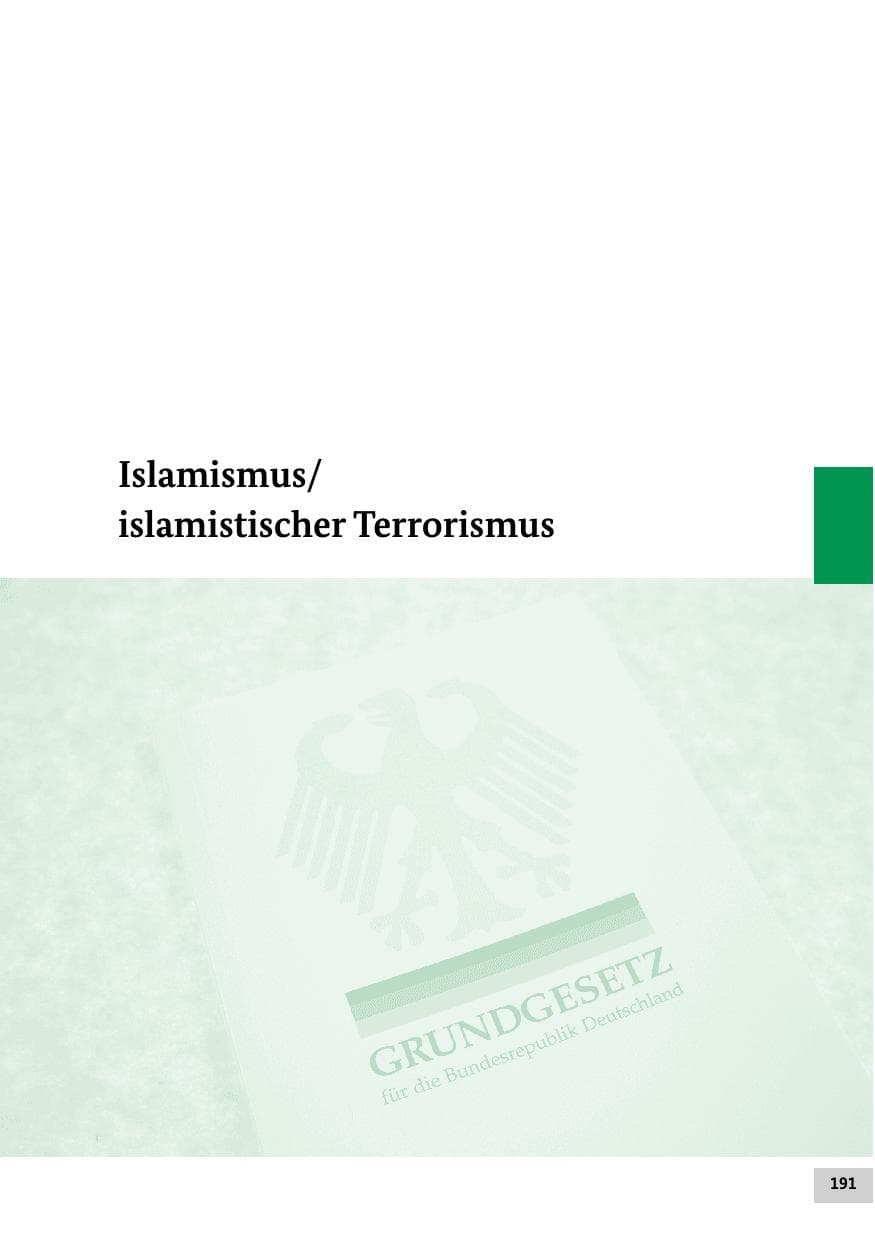 Seite 190 des Verfassungsschutzbericht 2013 Bund