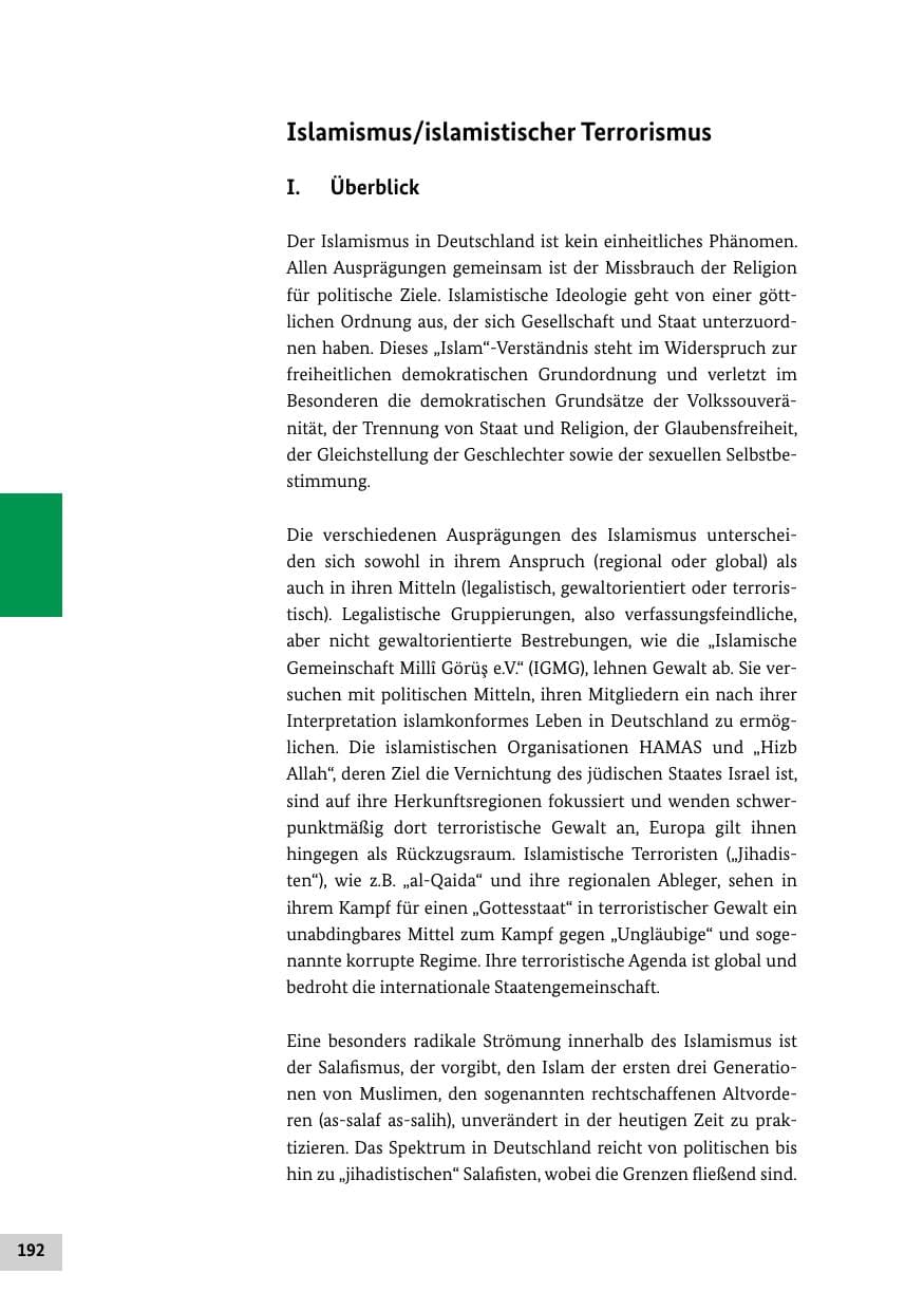 Seite 191 des Verfassungsschutzbericht 2013 Bund