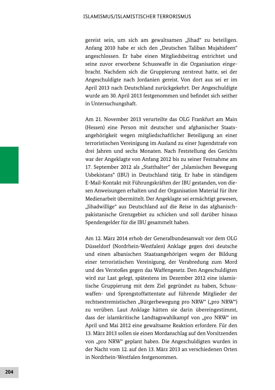 Seite 203 des Verfassungsschutzbericht 2013 Bund