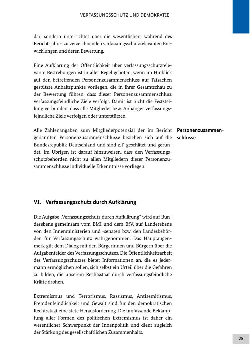 Seite 24 des Verfassungsschutzbericht 2013 Bund