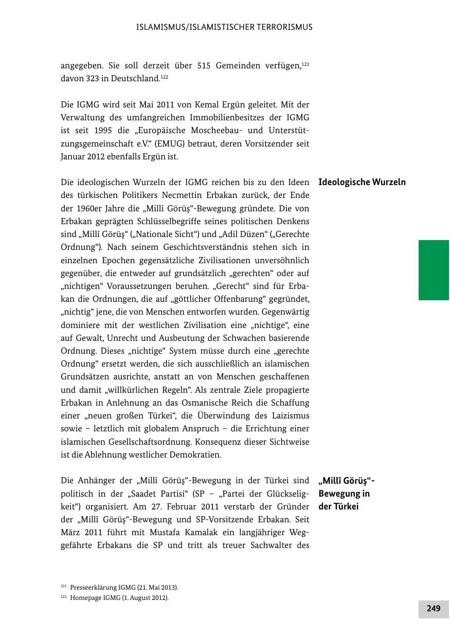 Seite 248 des Verfassungsschutzbericht 2013 Bund