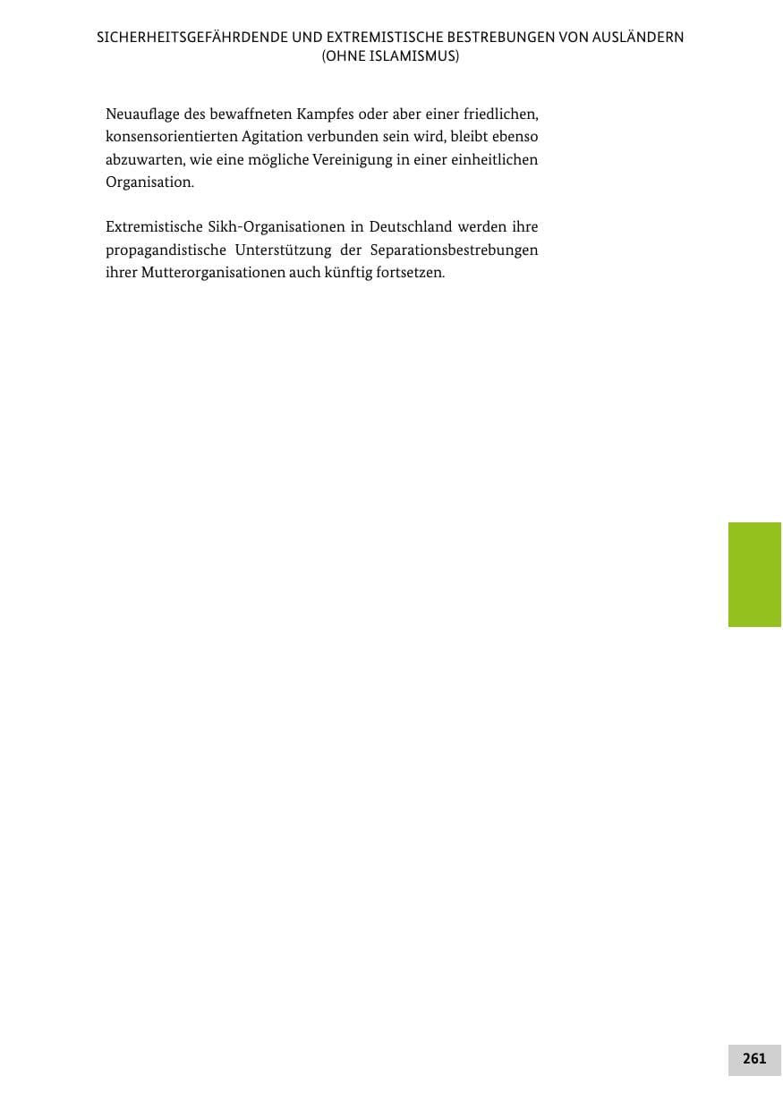 Seite 260 des Verfassungsschutzbericht 2013 Bund