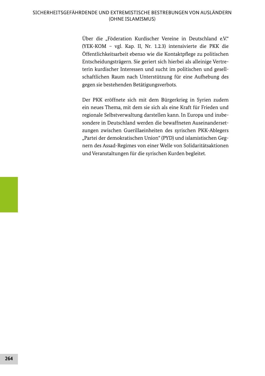 Seite 263 des Verfassungsschutzbericht 2013 Bund