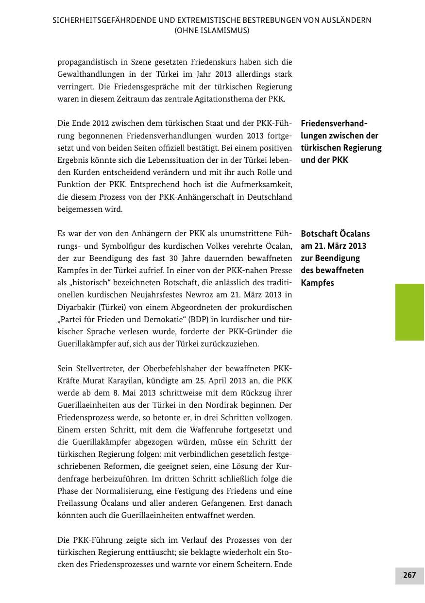 Seite 266 des Verfassungsschutzbericht 2013 Bund