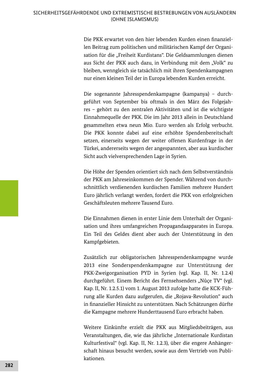 Seite 281 des Verfassungsschutzbericht 2013 Bund
