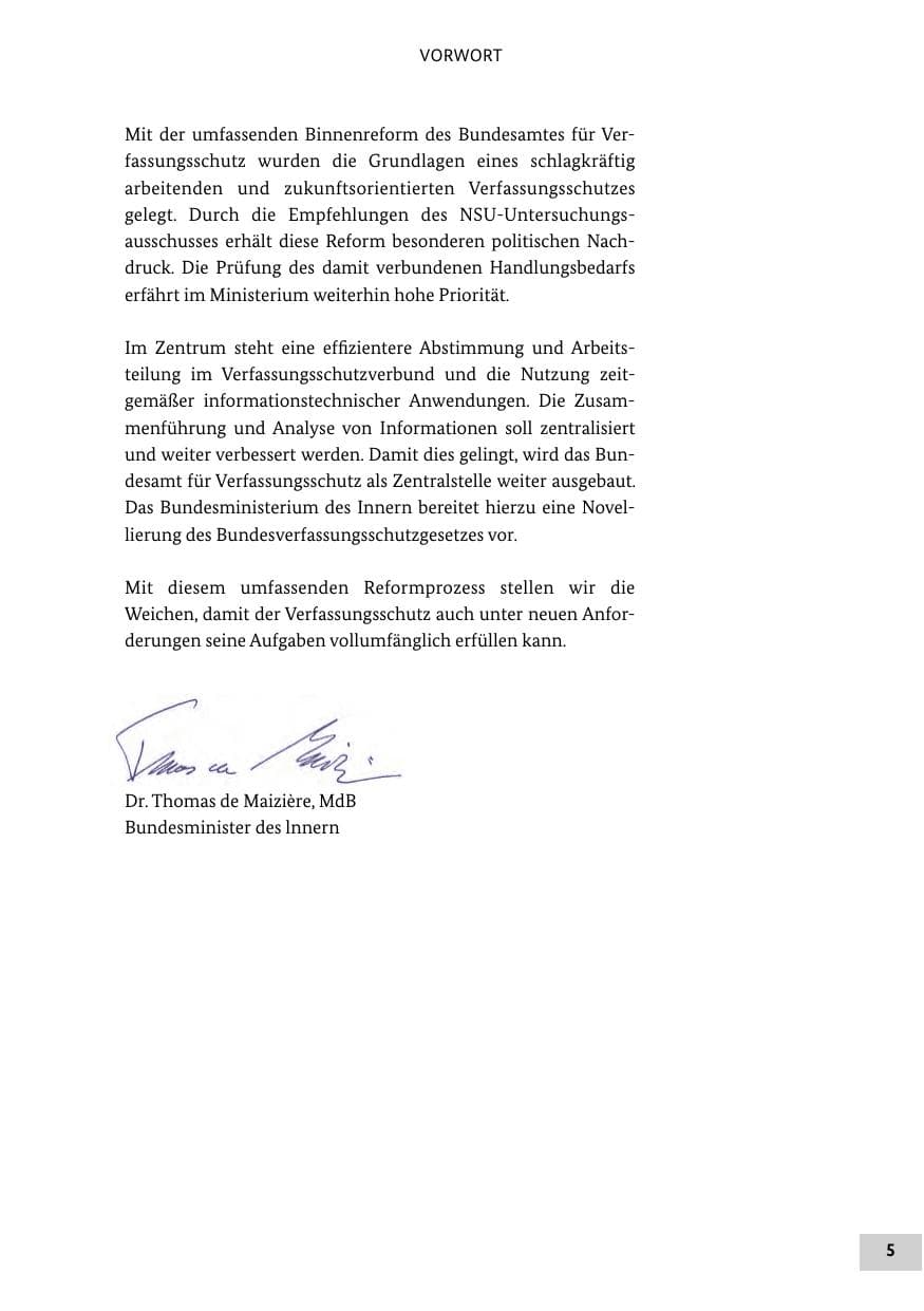 Seite 4 des Verfassungsschutzbericht 2013 Bund