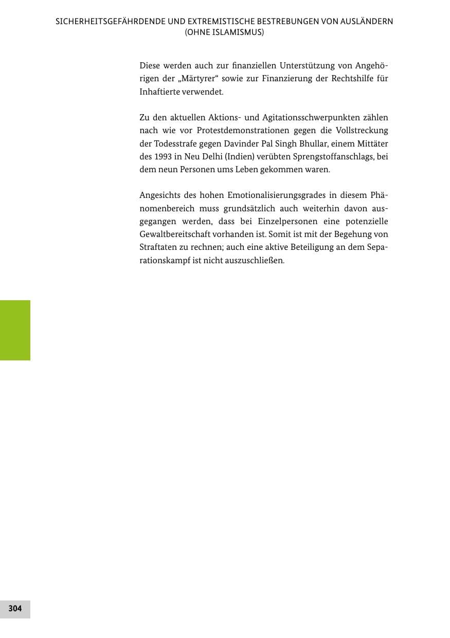 Seite 303 des Verfassungsschutzbericht 2013 Bund
