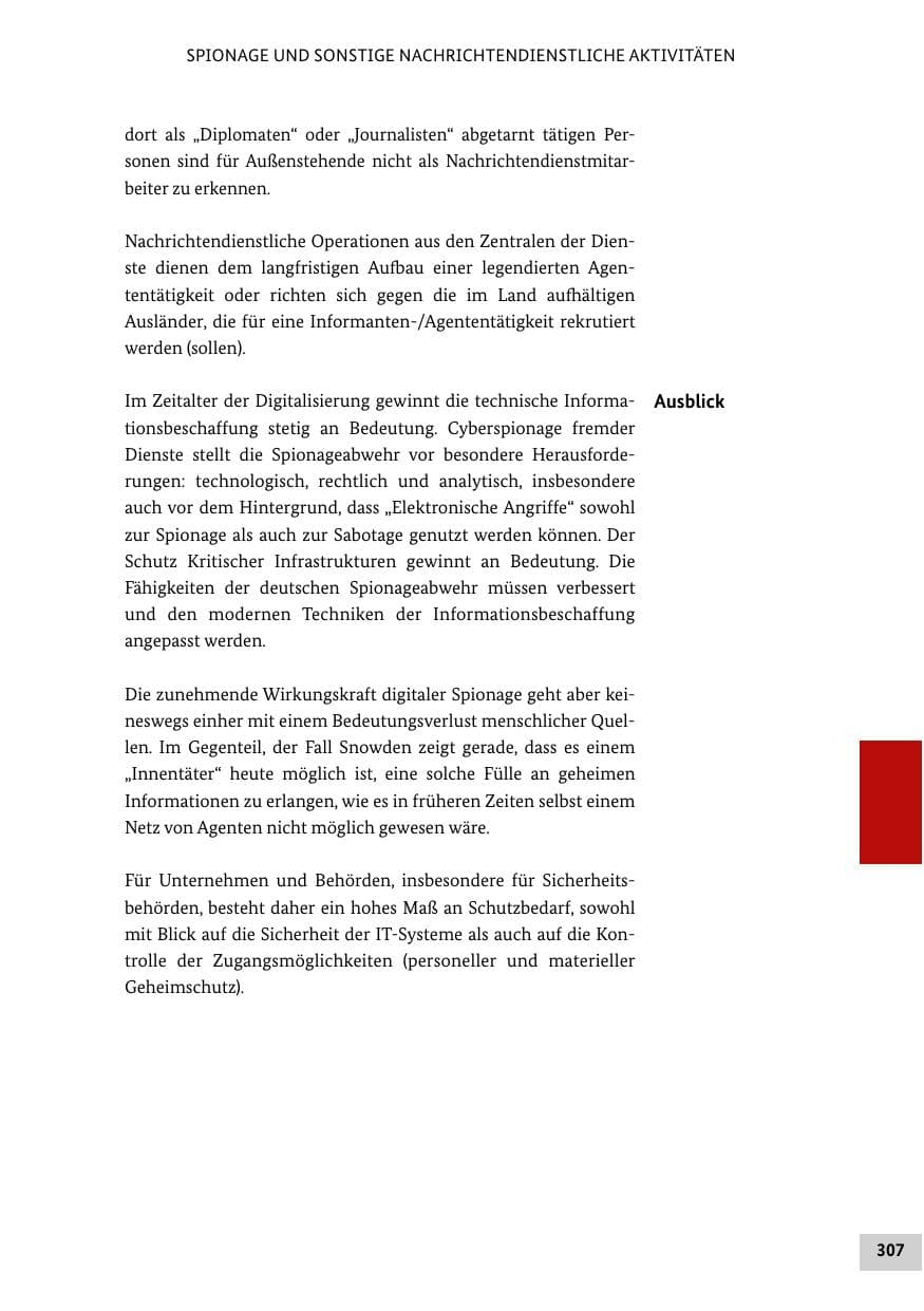 Seite 306 des Verfassungsschutzbericht 2013 Bund