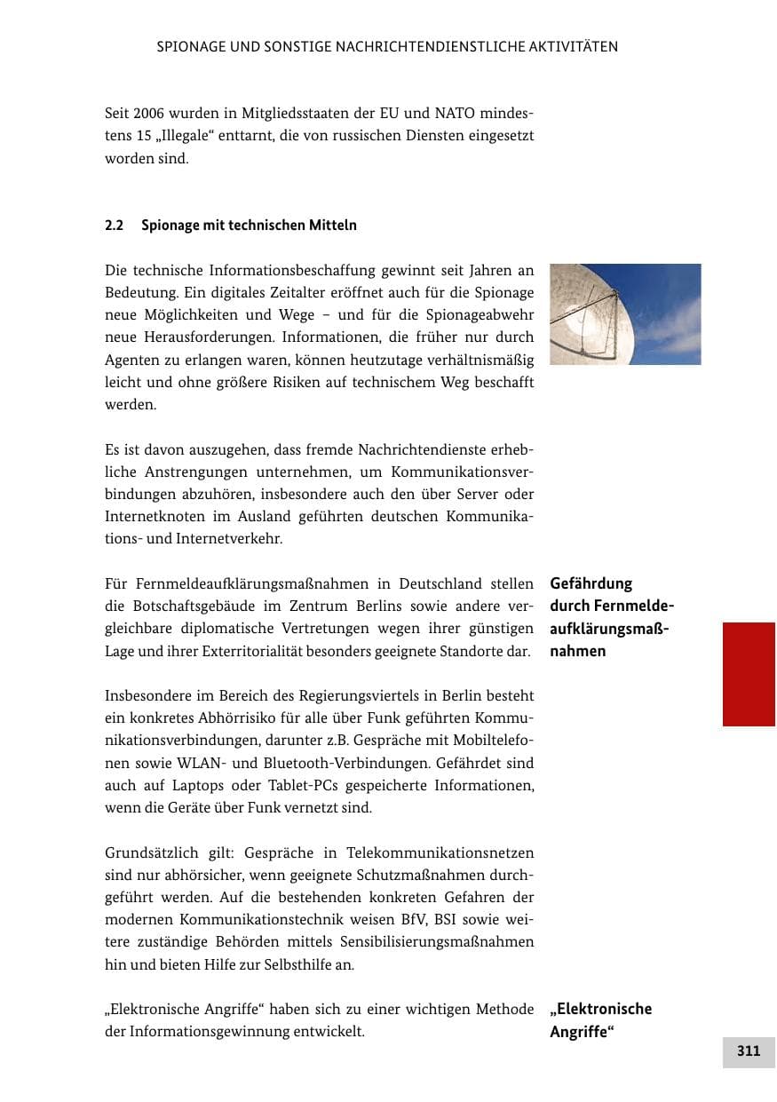Seite 310 des Verfassungsschutzbericht 2013 Bund
