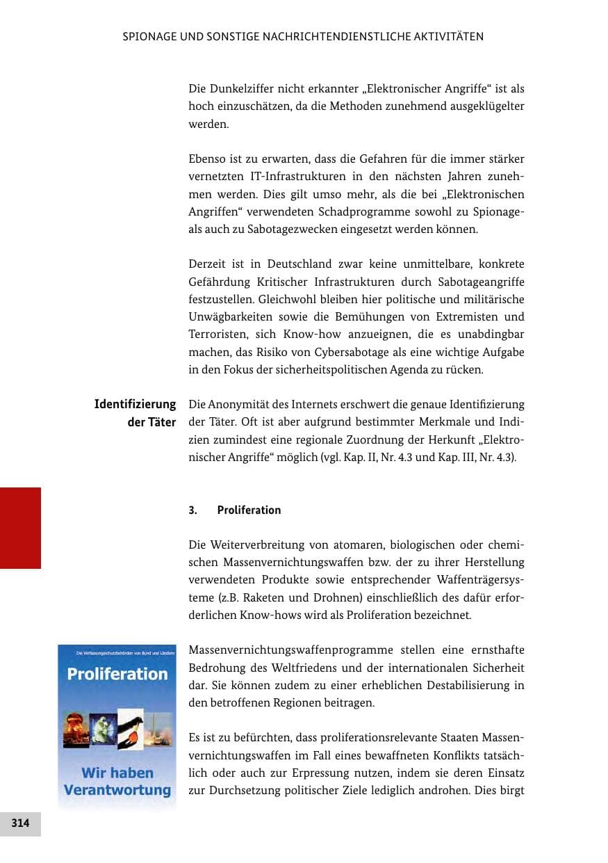 Seite 313 des Verfassungsschutzbericht 2013 Bund